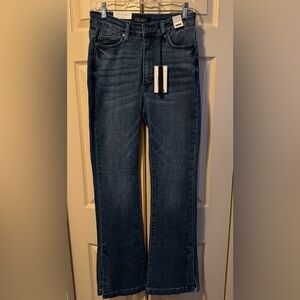 NWT Judy Blue High Rise Tummy Control Bootcut Jeans with Slits at Hem Size 7/28